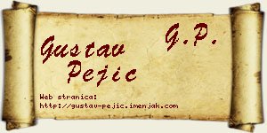 Gustav Pejić vizit kartica